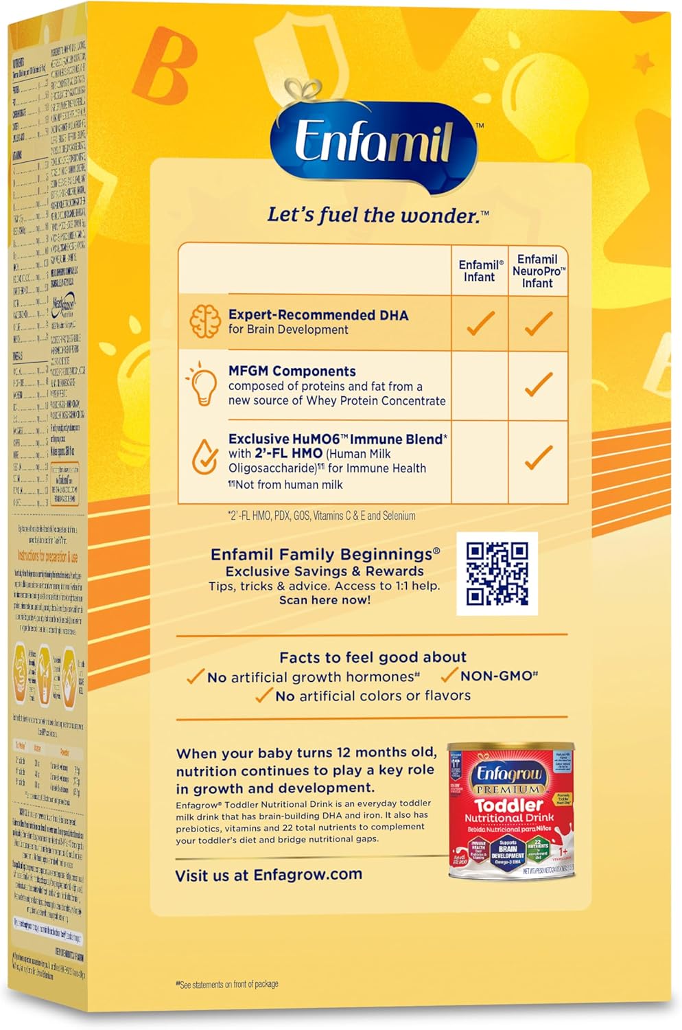 Baby Formula with Prebiotics, DHA, Non-GMO, Refill Box S161