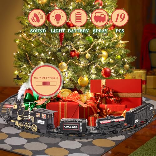 Train Set with Steam, Lights and Sounds for Kids I390