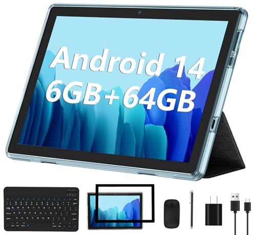 10 Inch Tablet with Keyboard Mouse, 6GB RAM 64GB ROM, IPS Touch Screen O15451