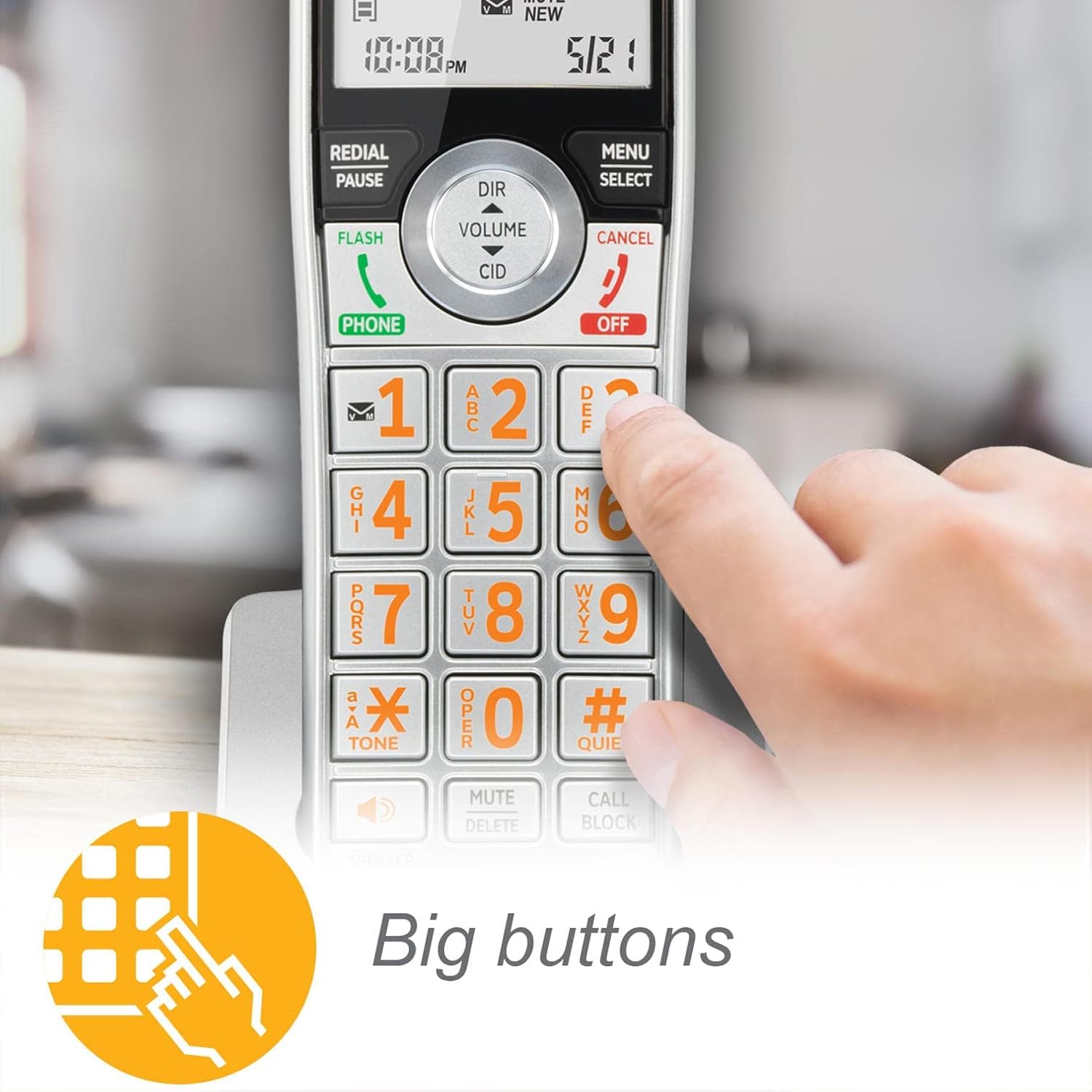 2-Handset Corded/Cordless Phone with Answering Machine and Call Blocking O711