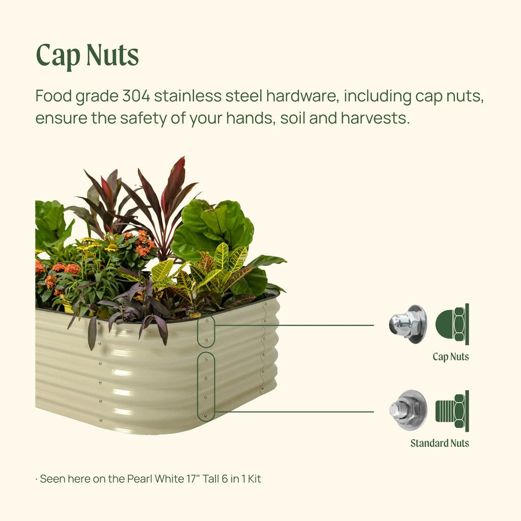 Modular Metal Raised Garden Bed, Olive Green A3714