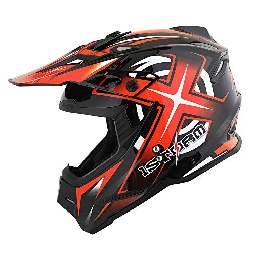 Adult Motocross Helmet Full Face Racing Style Matt Black D9788