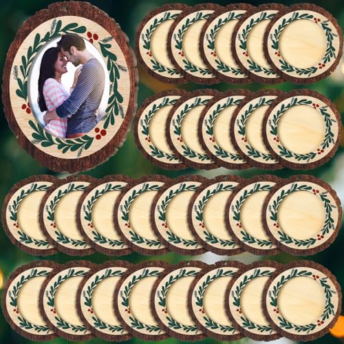 24 Pcs Christmas Photo Ornament Frames for Baby First Christmas Tree Keepsake K3591