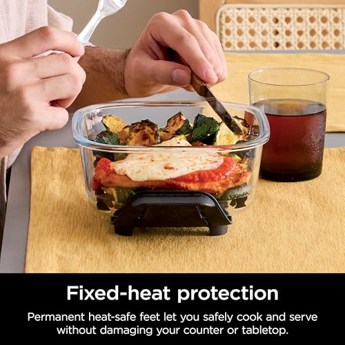 Air Fryer with Glass Containers, 4 QT & 6 Cup, Dishwasher Safe Z1664
