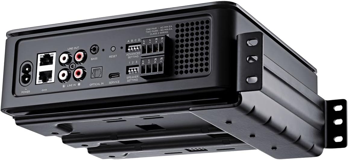 Outdoor Environmental Speakers (Pair), Black with Amplifier P9857