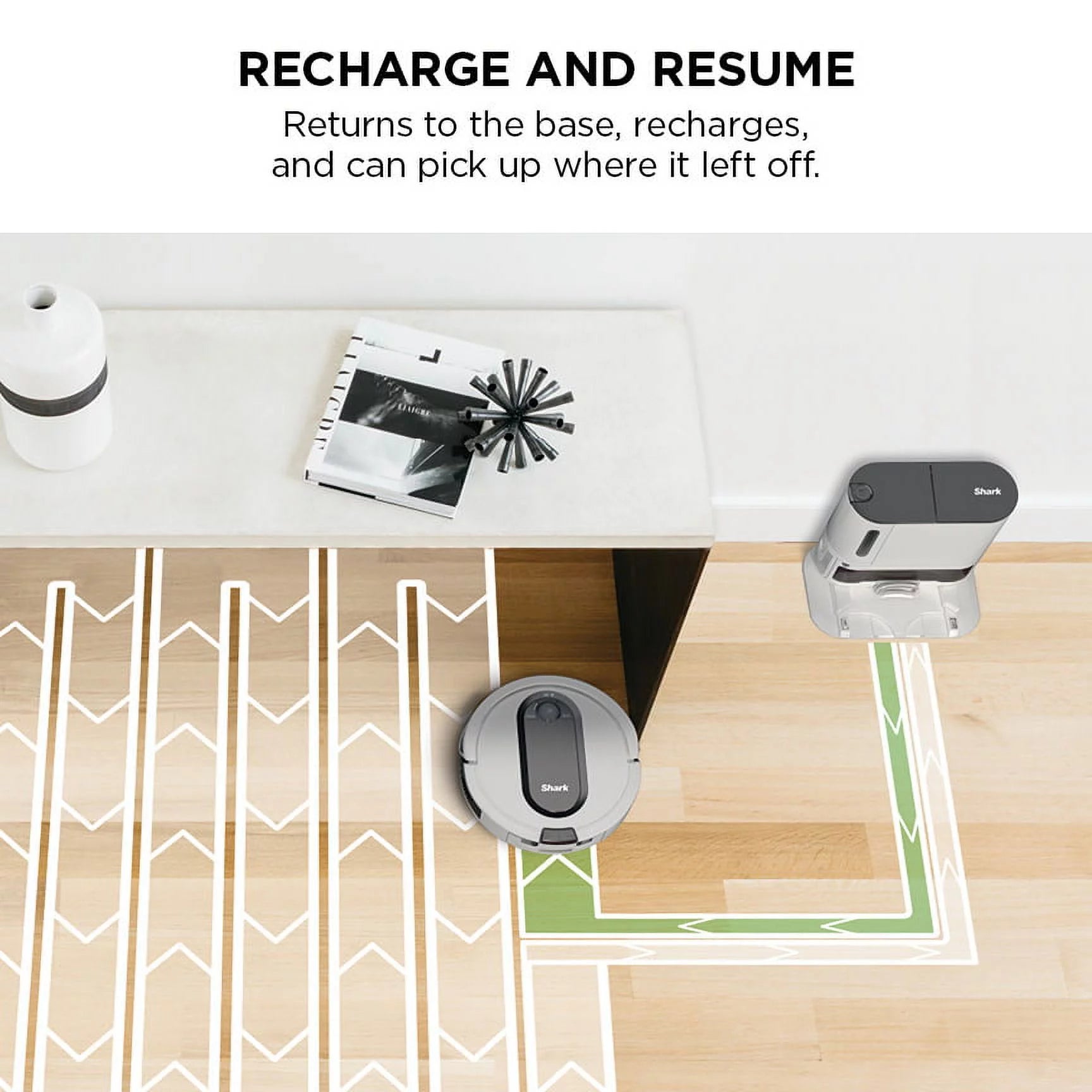 Robot Vacuum with Self-Empty Base, Bagless, White H5681