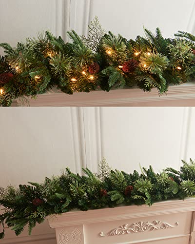 Pre-lit Christmas Garland 9ft with 50 LED Lights B458889