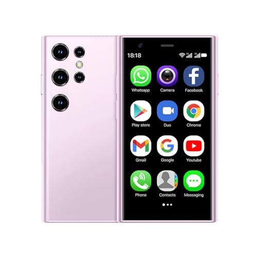 Mini Smartphone, Child Phone SOYES The World's Smallest Cell Phone 3.0 Inch Android Small Phone Quad Core 2G+16G 5.0MP Dual SIM High Definition Mini Phones Unlocked 3G Mobile Phone(Pink)