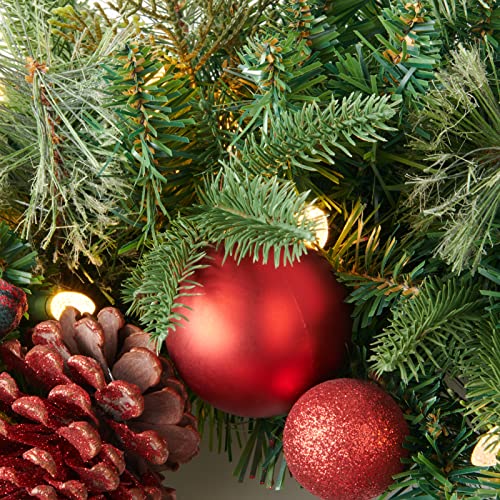 Pre-lit Christmas Garland 9ft with 50 LED Lights B458889