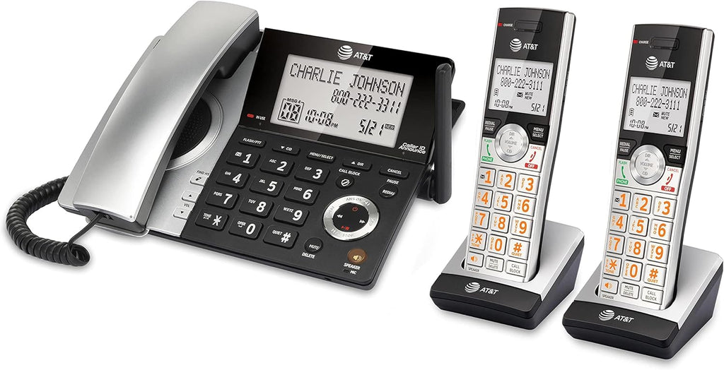 2-Handset Corded/Cordless Phone with Answering Machine and Call Blocking O711