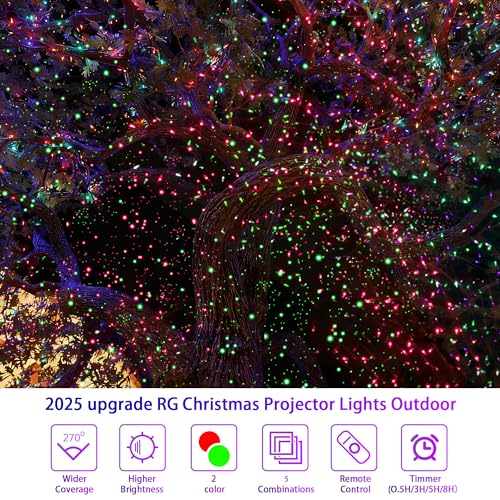 Christmas Projector Lights Outdoor with Remote and Timer, IP65 Waterproof K30270
