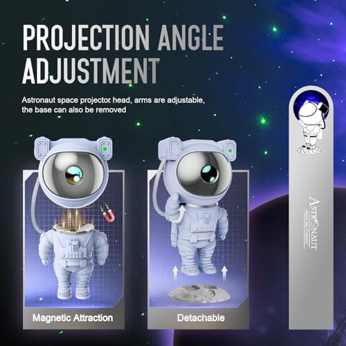 Astronaut Star Projector Night Light with Remote and Timer E396