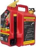 Surecan 5 Gallon Container Type II - Rotating Spout, Self-Venting, & Spill Free, Ideal Large Five Gallon Safety Storage Can (Red, SUR5SFG2)