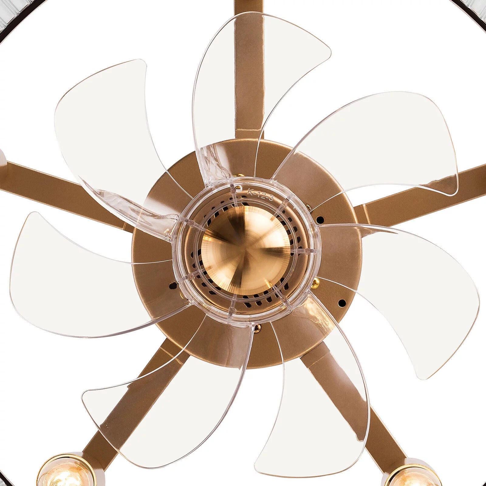 Farmhouse Ceiling Fan Light Gold With Remote Control S819588