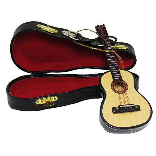 Acoustic Guitar Christmas Ornament with Case Z1244