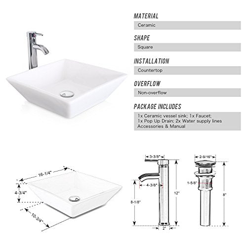 Double Bathroom Vanity with Porcelain Vessel Sinks and Side Cabinets W511404