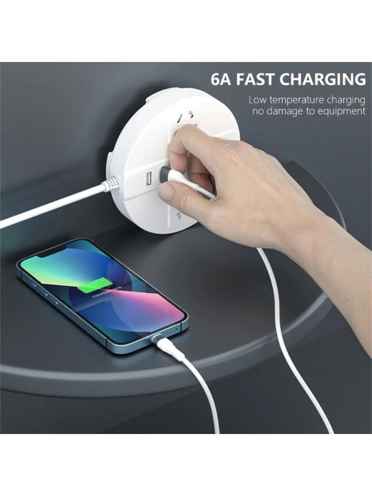 USB to Type C/Micro USB Data Cable, 6A Fast Charging R718682