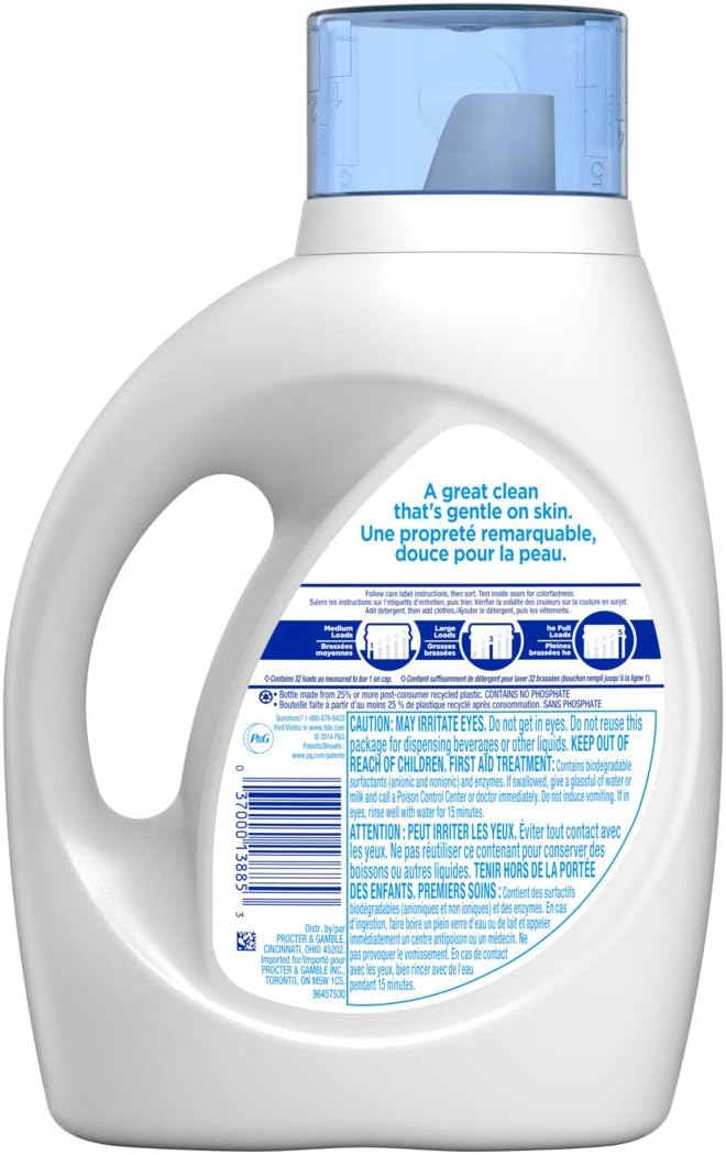 Unscented Liquid Laundry Detergent, 1.47 L Z596