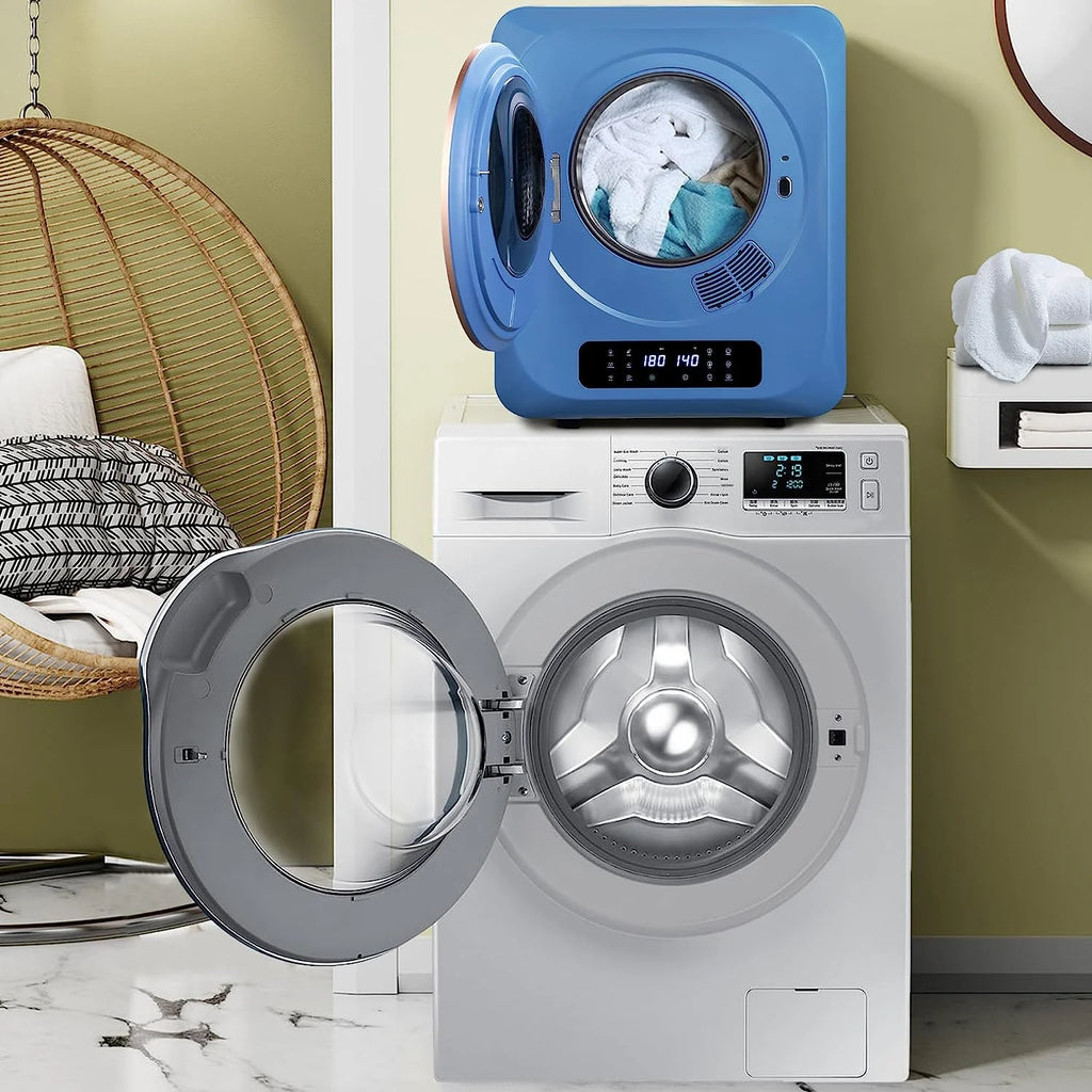 Portable Electric Clothes Dryer 8.8 Lbs with Moisture Sensor, Blue D806048
