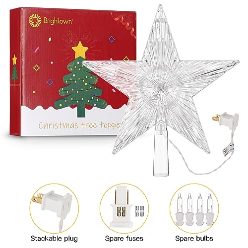 Christmas Tree Star Topper Lighted 3D Plug In Indoor Holiday Decor N7897