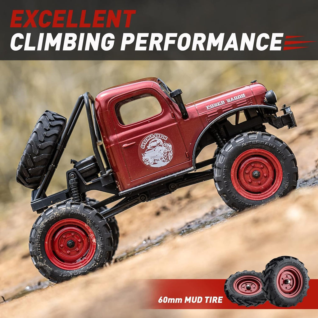 RC Crawler 1/24 Scale 4WD Offroad Remote Control Car Red I727187