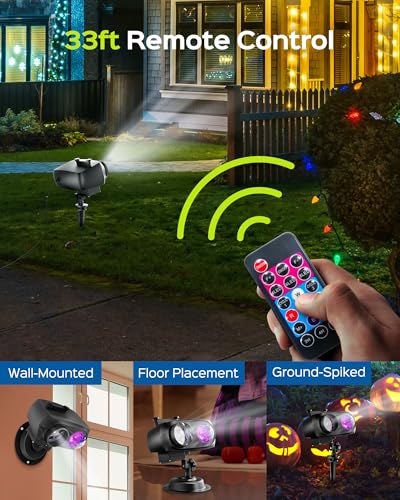 Christmas Projector Lights Outdoor with Remote Control, 1-Pack T114