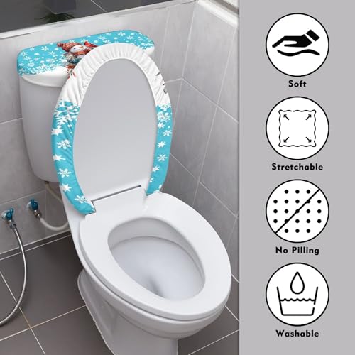 Christmas Toilet Lid and Tank Cover Set for Bathroom Decor K51670