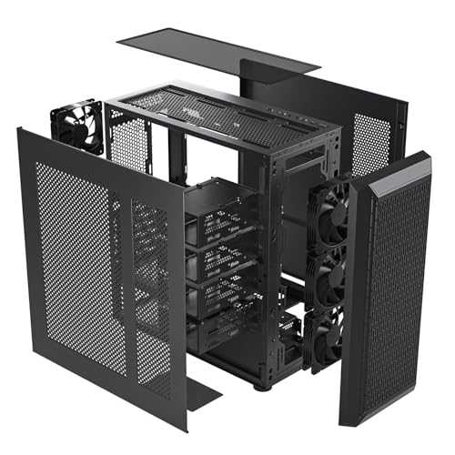 ATX NAS Mid Tower Computer Case with 4x120mm Fans, USB 3.0, 10x3.5" HDD + 3x2.5" SSD N57223
