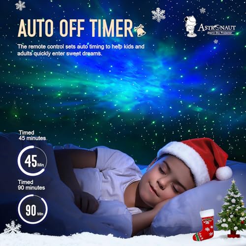 Astronaut Star Projector Night Light with Remote and Timer E396