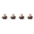 4 Sets  of Small Vase Eggshell Ceramic Vase Cracked Eggshell Succulent Planter with Bird Nest