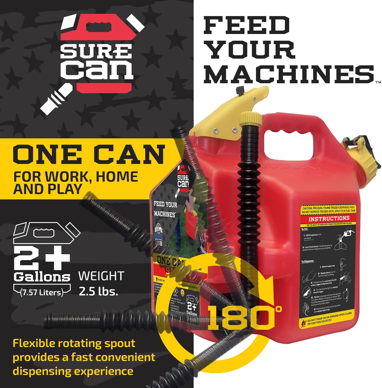 2 Gallon Type-II Safety Container with Rotating Spout O16605