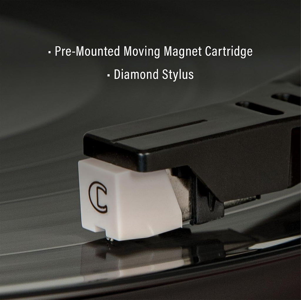 Turntable System with Bluetooth, CD, AM/FM and Speakers, Walnut S1743