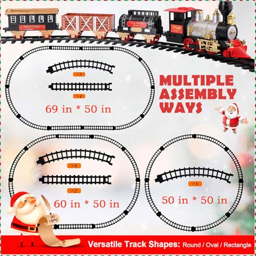 Christmas Train Set with Real Smoke, Lights and Sounds D20112