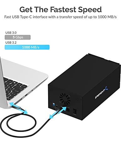 USB 3.2 5-Bay SATA Hard Drive Docking Station with USB-C 10Gbps A4585