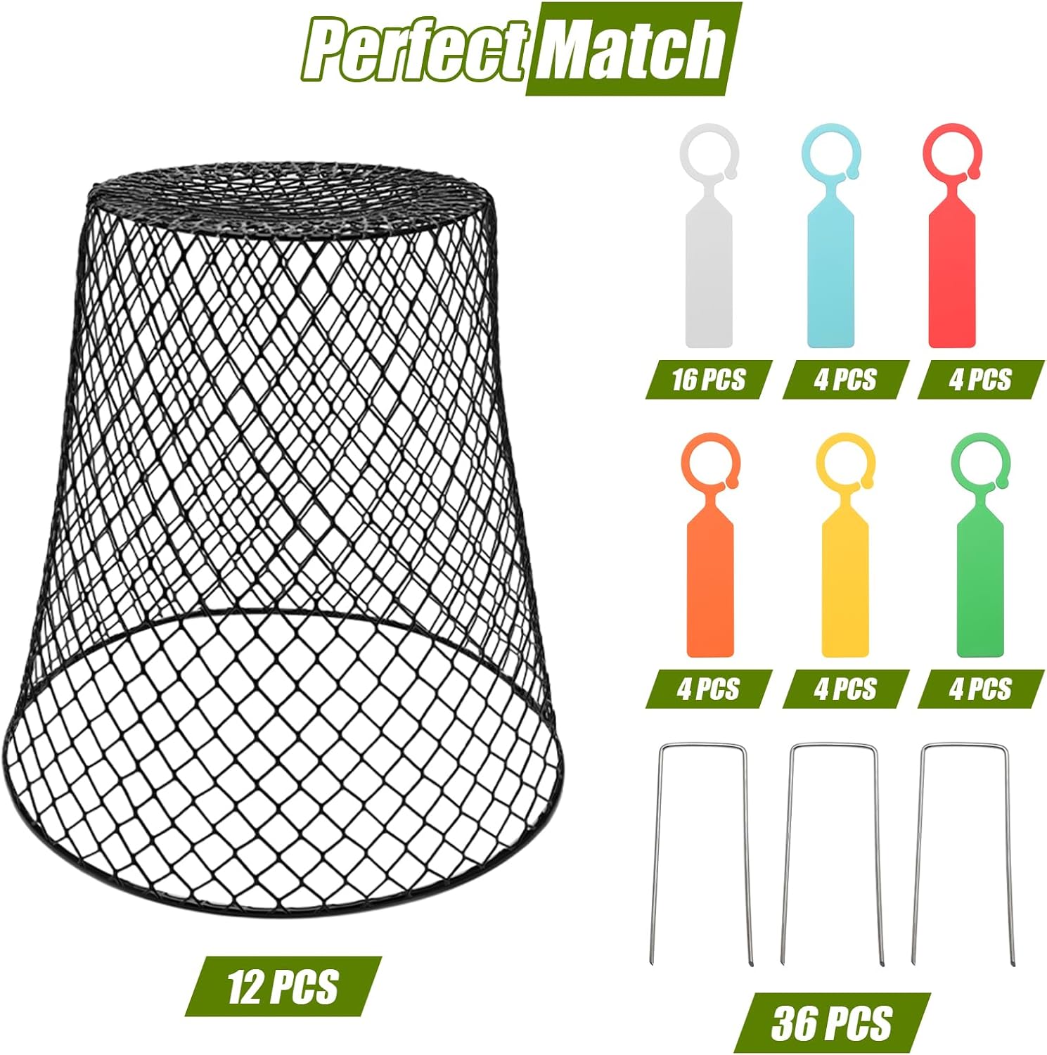 Wire Cloche Plant Covers for Garden Protection, 12 Pack K738