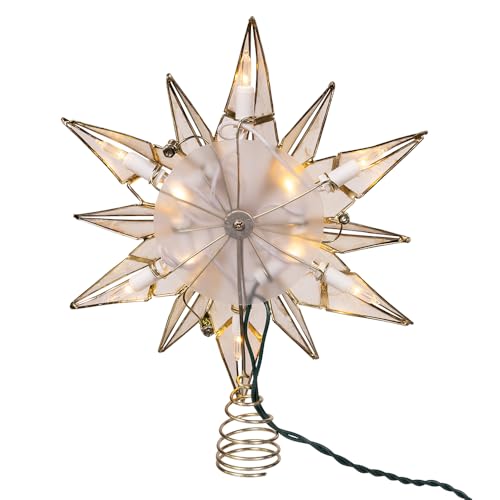Capiz Star Treetop with Center Gem G5493