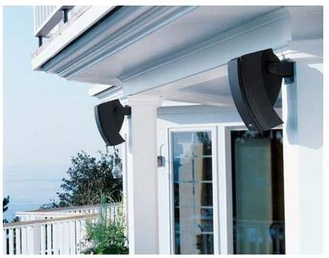 Outdoor Environmental Speakers (Pair), Black with Amplifier P9857