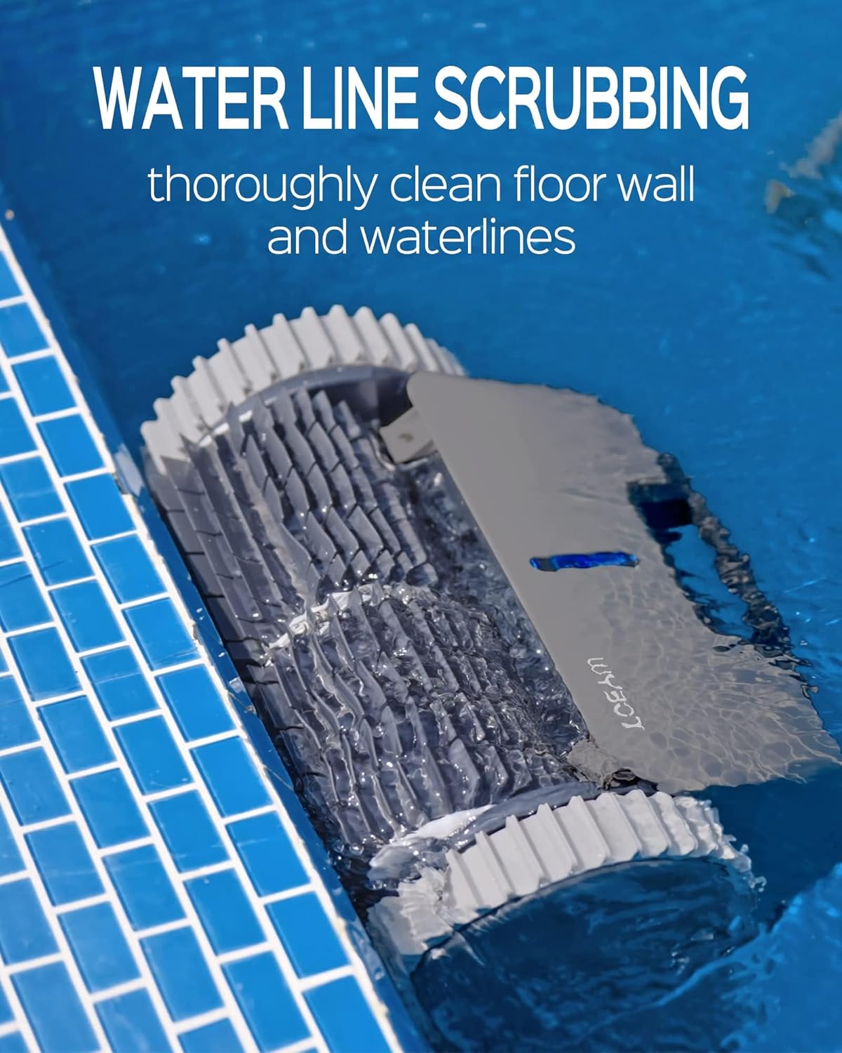 Wall Climbing Robotic Pool Cleaner with APP, Smart Navigation, 15000mAh Battery, for Inground Pools Y5208