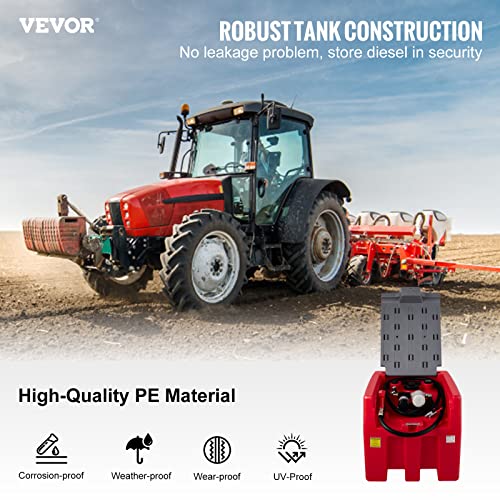 Portable Diesel Tank, 58 Gallon Capacity, 12V Electric Transfer Pump K3972