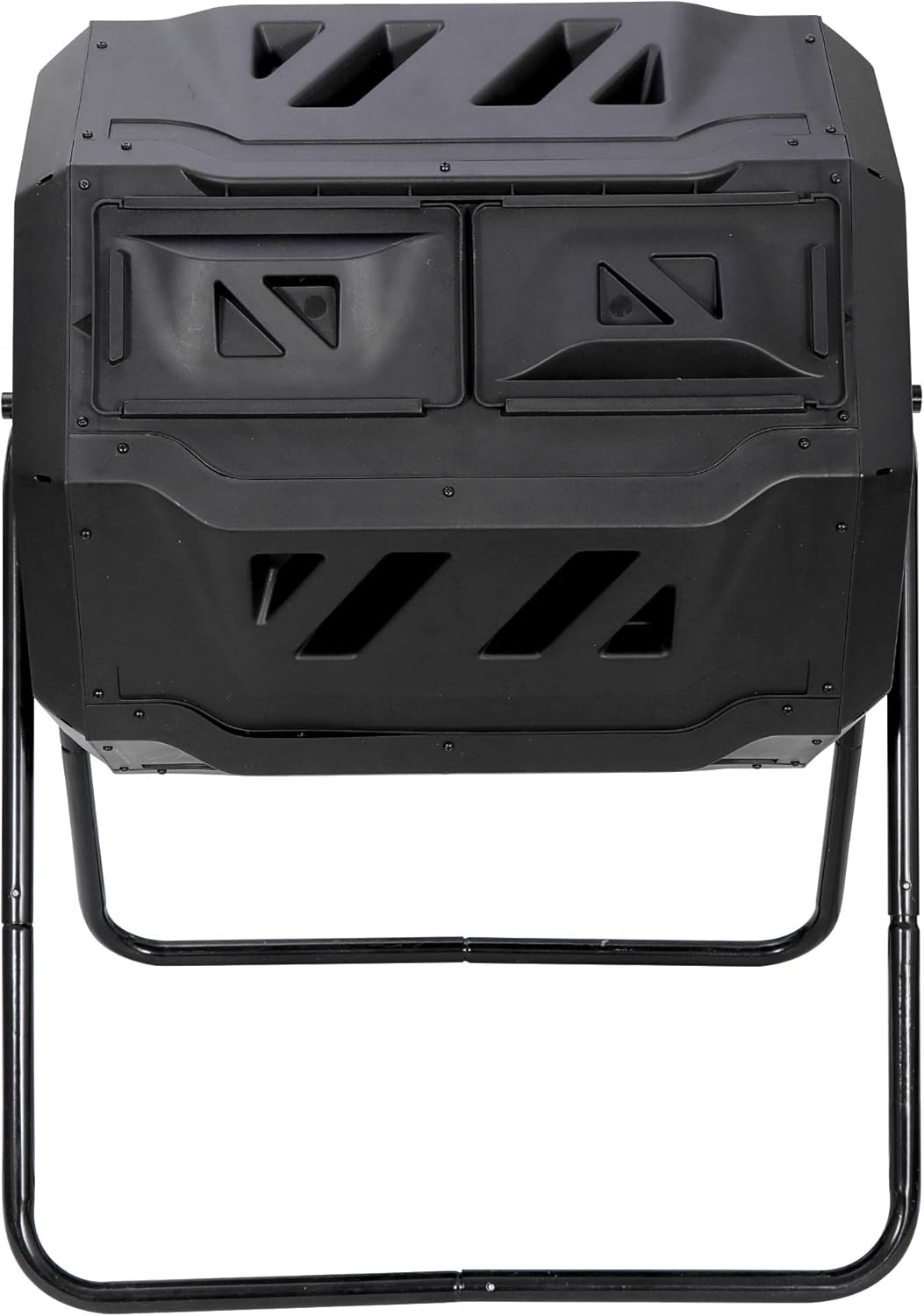 Dual Rotating Chamber Compost Tumbler, 43 Gallon Outdoor Composter K719