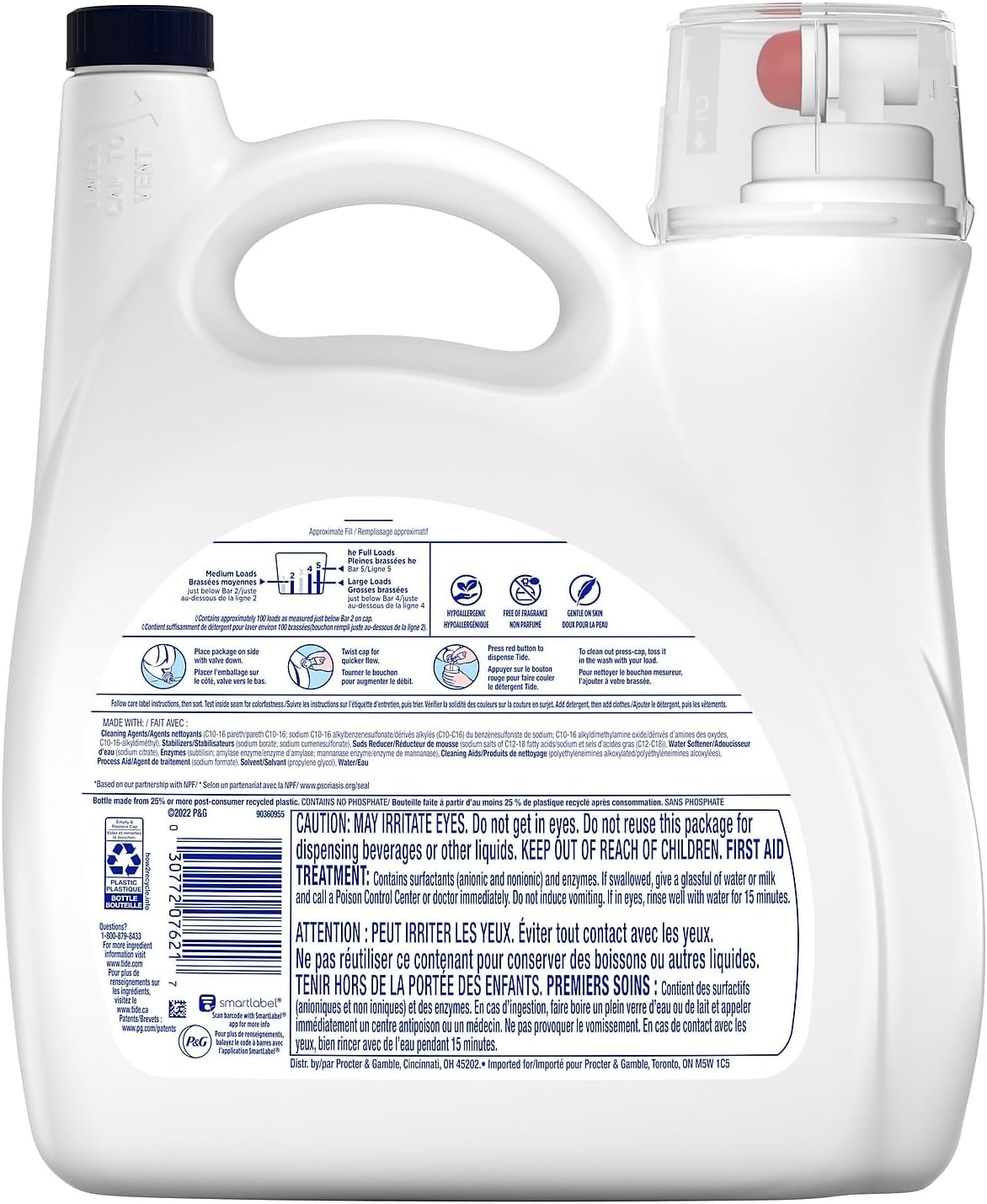 Free & Gentle Liquid Laundry Detergent, 107 Loads I7165