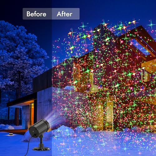 Christmas Projector Lights Outdoor with Remote and Timer, IP65 Waterproof K30270