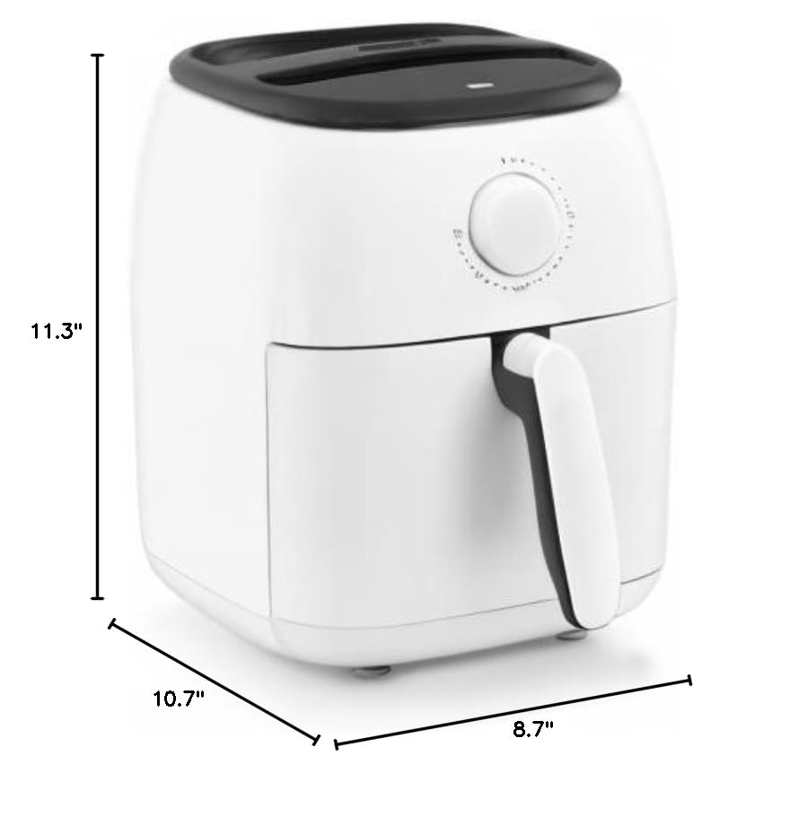 Electric Air Fryer Oven, 2.6 Qt., Grey, Compact, Auto Shut Off, 1000-Watt O64979
