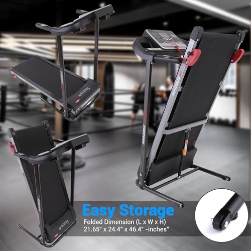 Folding Treadmill for Home Walking and Running with LCD X8597