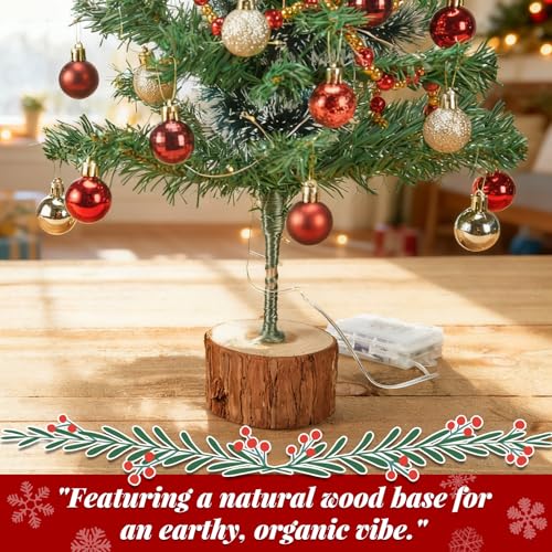 Tabletop Christmas Tree with Lights, 2FT Remote Control X35712