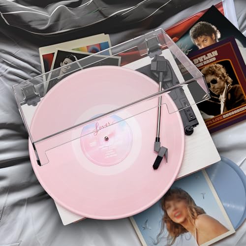 Vinyl Record Player with Built-in Speakers, 3-Speed Turntable M2824