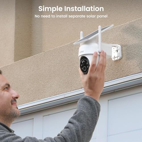 Wireless Outdoor Security Cameras, 4-Cam Kit, Solar Powered, 360° Pan & Tilt, 2K Color Night Vision M4408