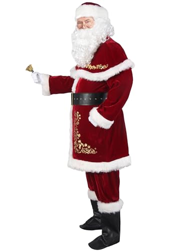 Men's Deluxe Santa Claus Costume with 12 Pieces W448003