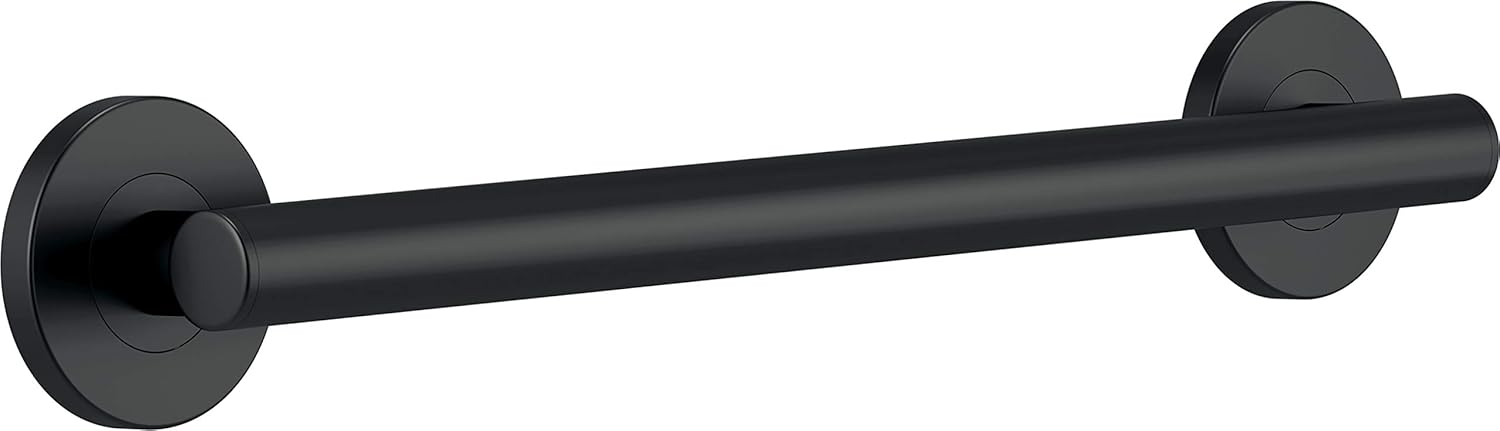 Matte Black Decorative Grab Bar, 18 Inch U329140