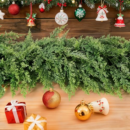 Real Touch Cedar Garland 9 ft for Mantle, Table, Stairs, Doorframe H3682